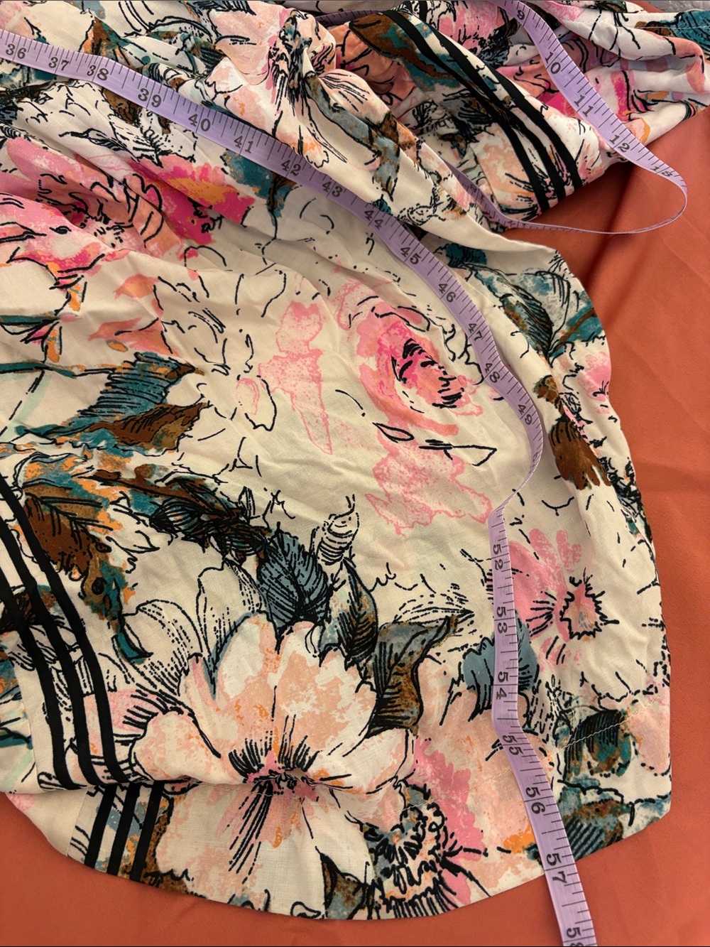 Tracy Reese - Floral Print Dress in Pink, Teal & Black Size 14 - Picture 11 of 11